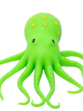 Squeeze Squishy Bright Green Octopus Kids Toy NWT